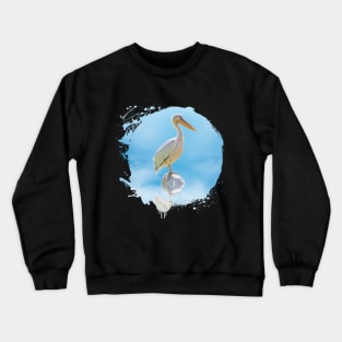 Pelican Bird Animal Wildlife Forest Nature Free Flight Crewneck Sweatshirt